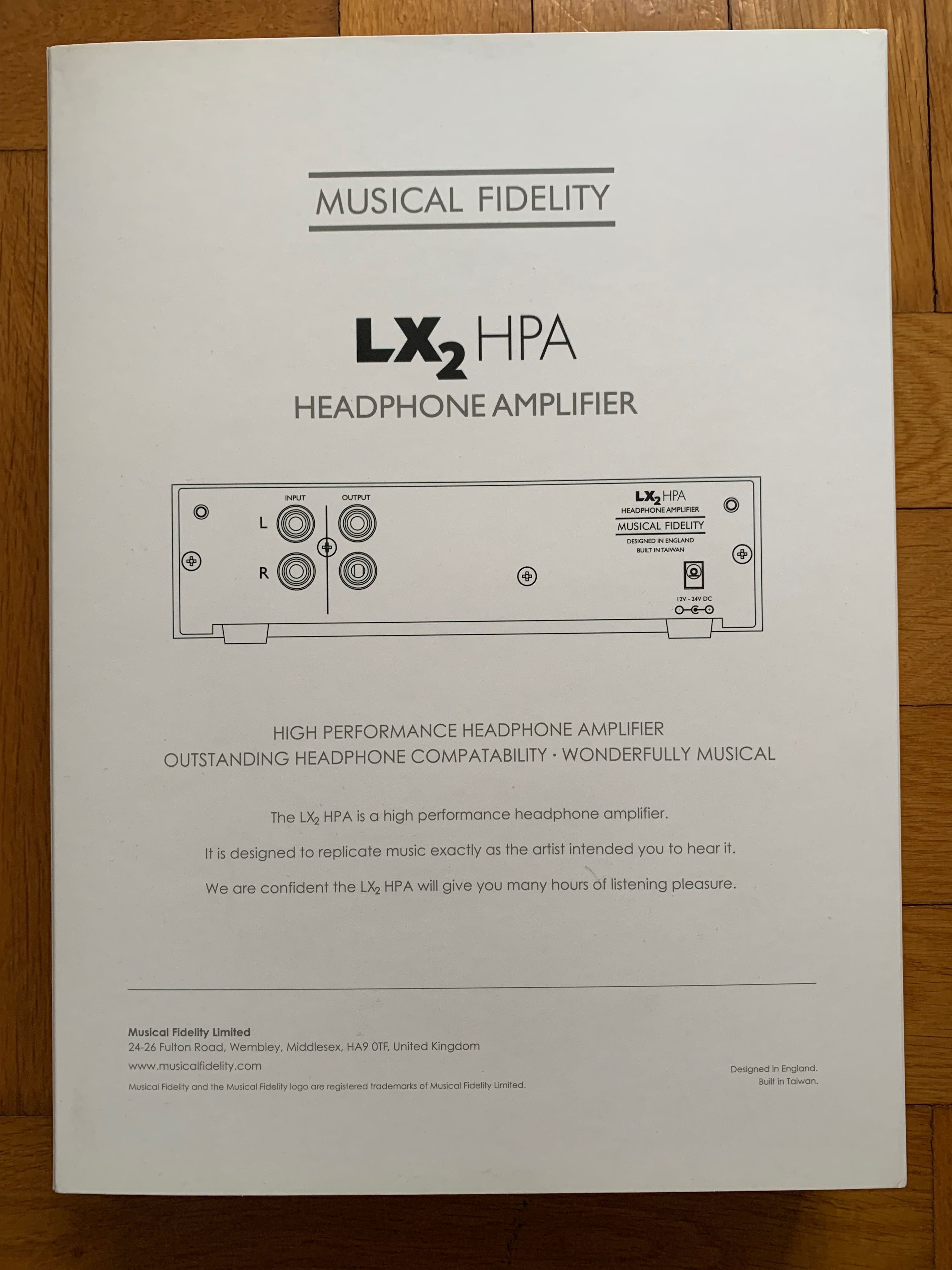 Wzmacniacz słuchawkowy Musical Fidelity LX2-HPA + ZASILACZ 24V