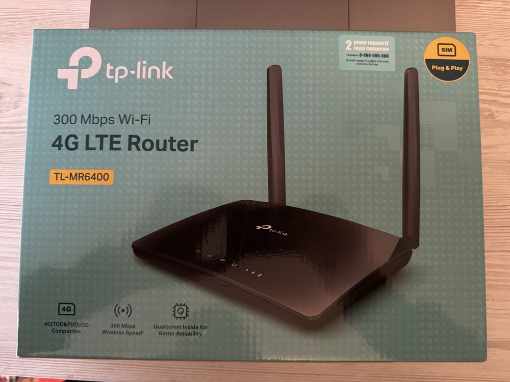 Маршрутизатор TP-LINK TL-MR6400 4G LTE Wi-Fi