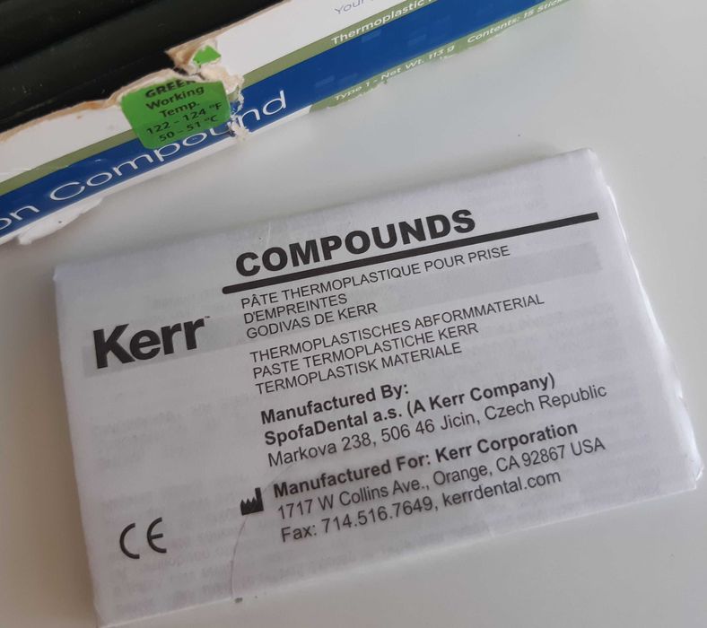 Caixa 15 Sticks Verdes Composto de Impressão Dentária KERR