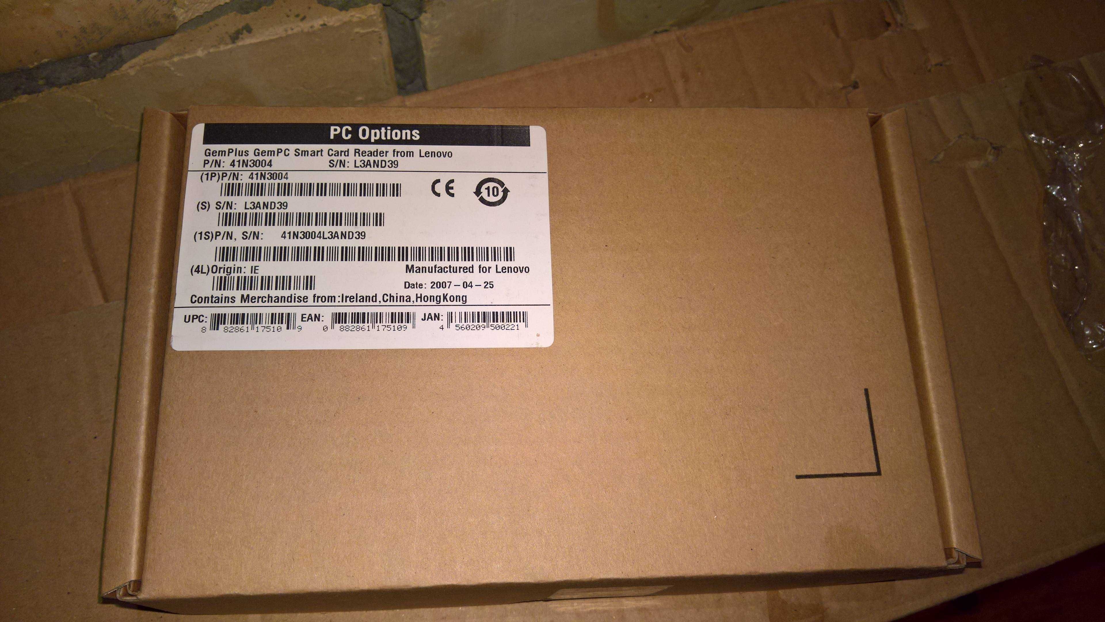 Адаптер ноута IBM Lenovo (Genuine GemPlus Smart Card Reader 41N3004)