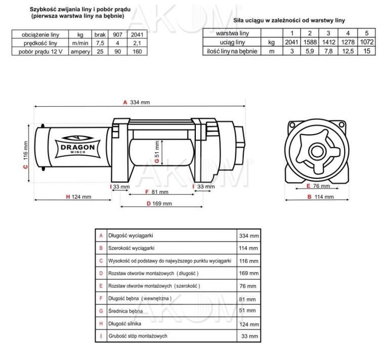 Лебедка Dragon Winch DWH 4500 HD