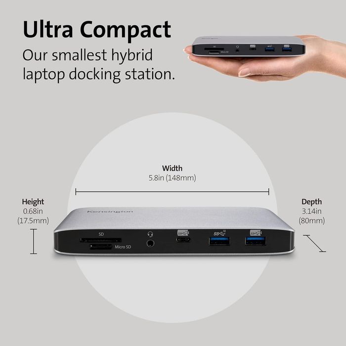 Kensington SD2480T Thunderbolt 3 / USB-C Docking Station (K38410NA)