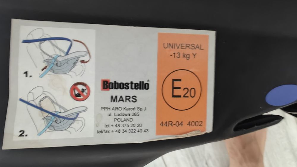 Nosidełko fotelik samochodowy Bobostello Mara 0-13 kg