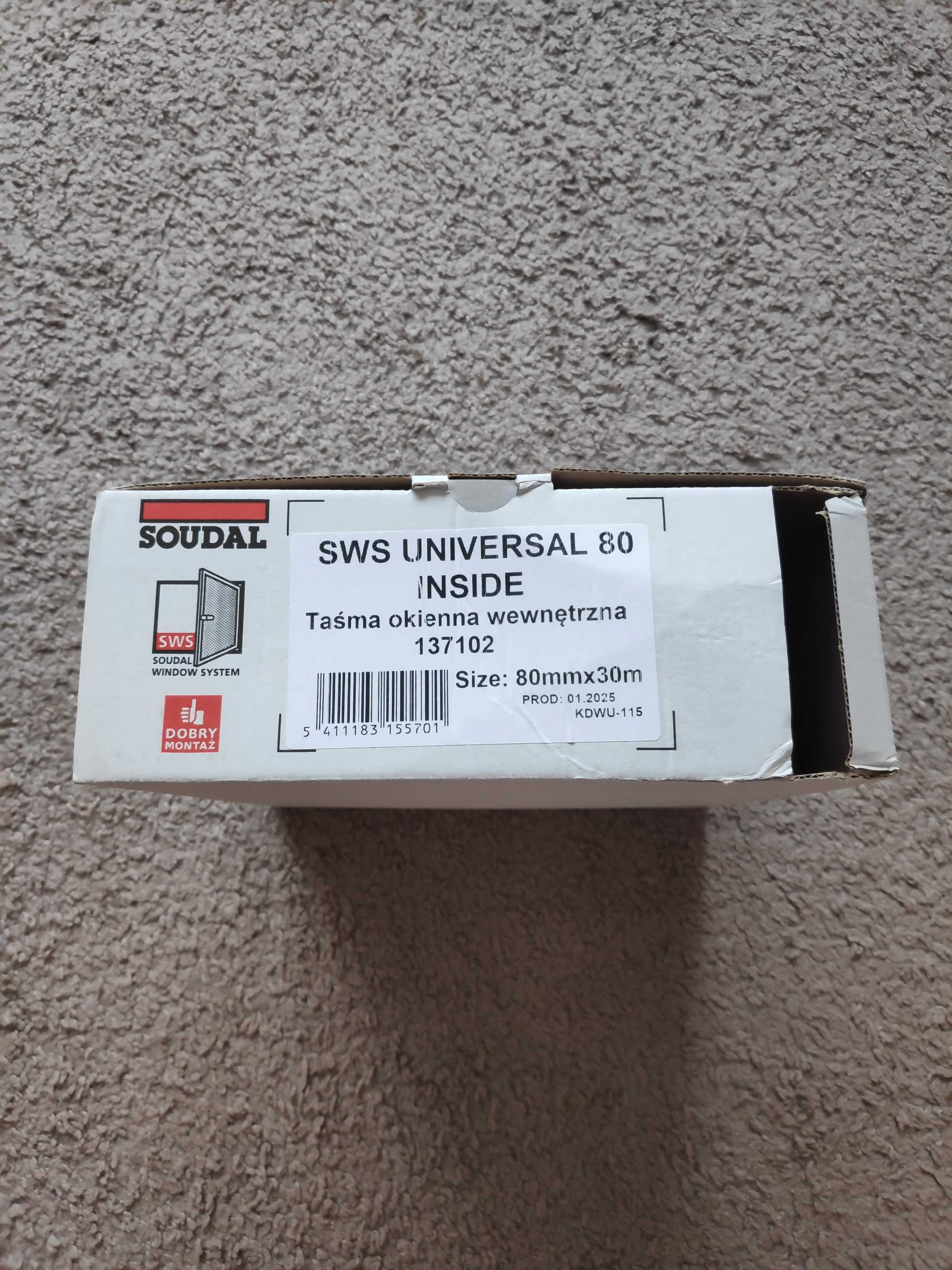 Taśma paroszczelna SWS SOUDAL do ciepłego montażu okien