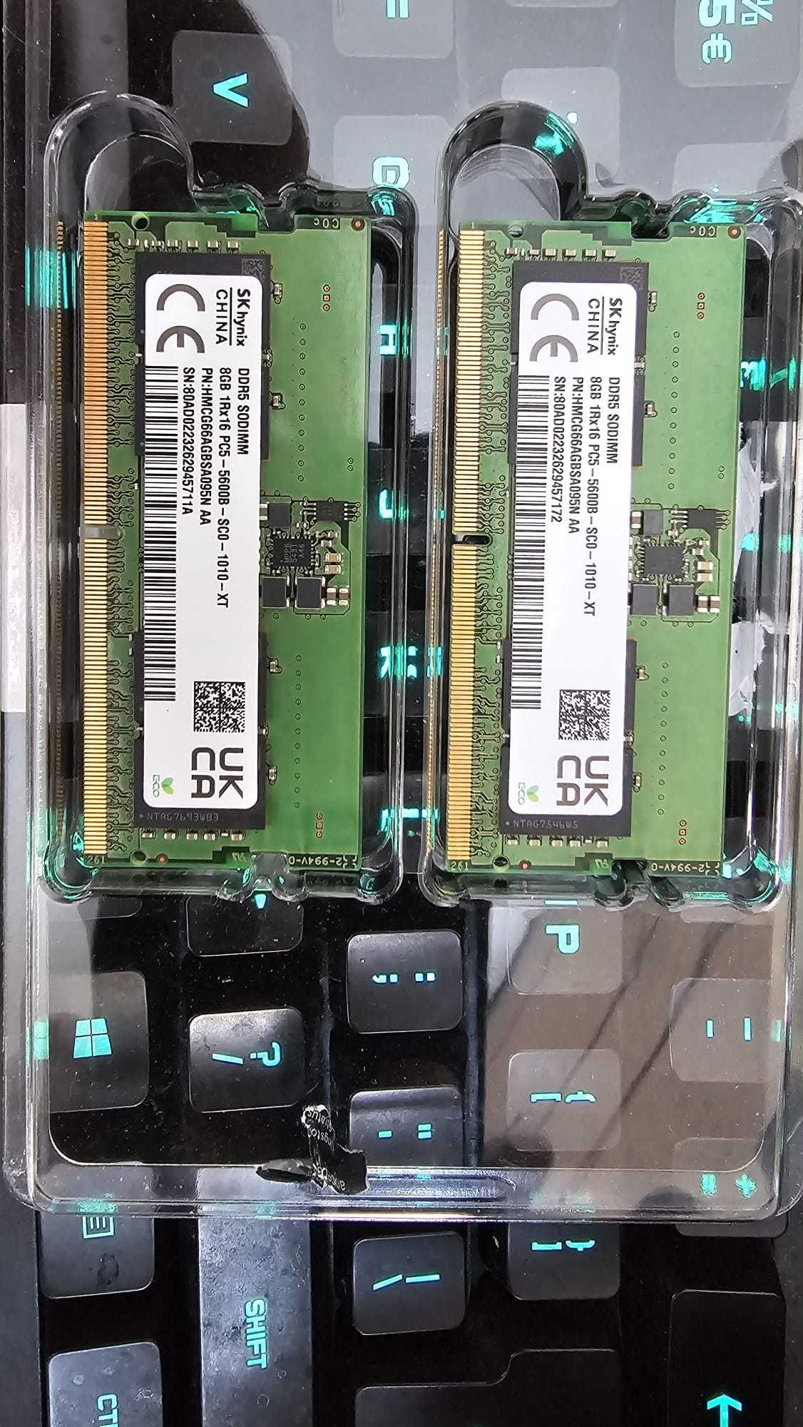 Pamięć ram. 16 GB  2x8Gb. DDR5 5600 Hynix (do laptopa)