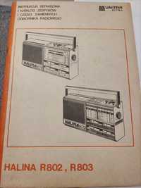 Halina R802, R803 oryginalna instrukcja serwisowa odbiornika radiowego