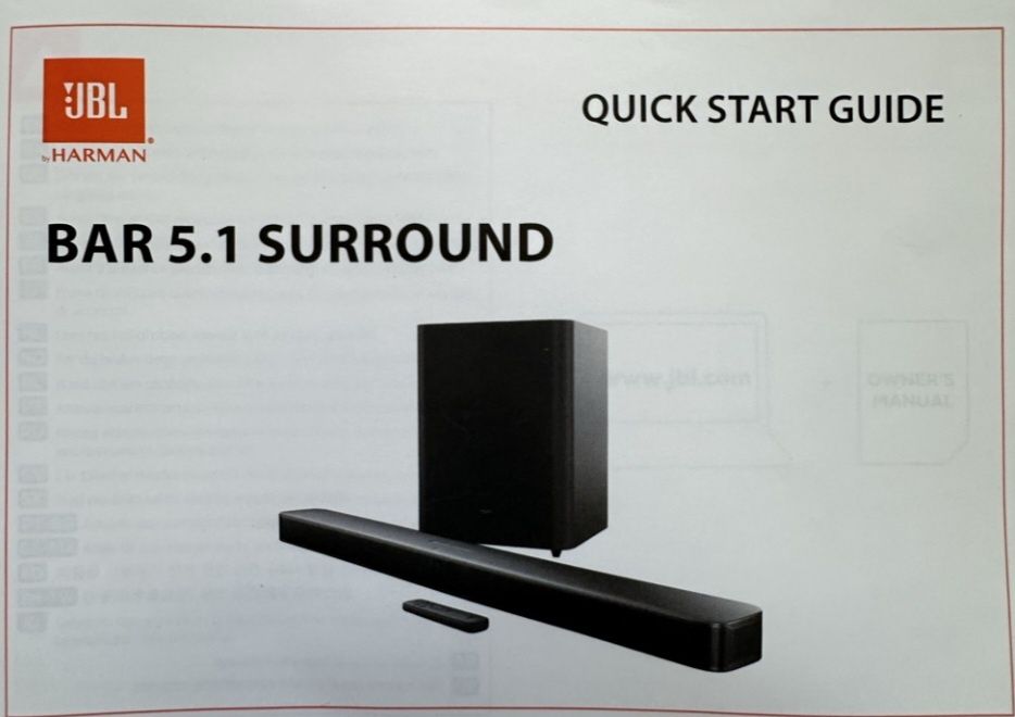 Subwoofer JBL bar soundbar