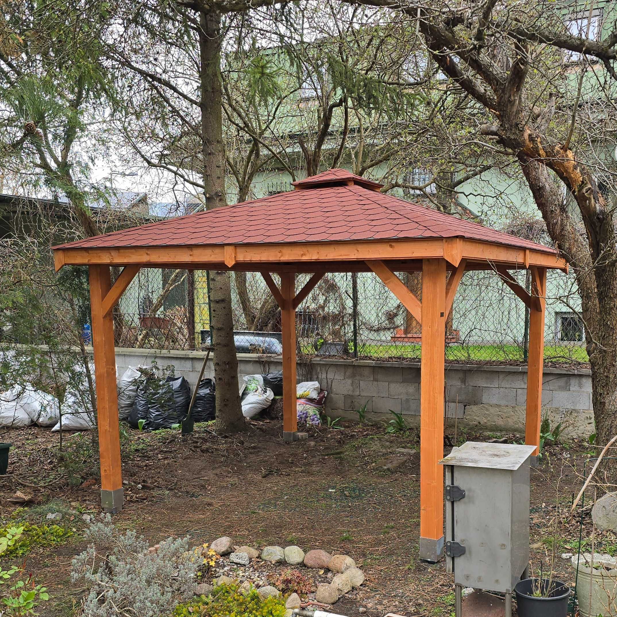 Altana ogrodowa MALTA 3X3 altanka wiata pergola zadaszenie słupy 12x12