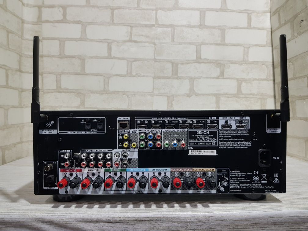 7.2 AV ресивер DENON AVR X2700H,*7x150,HDMI 2.1,WI-FI,BLUETOOTH,8K,USB
