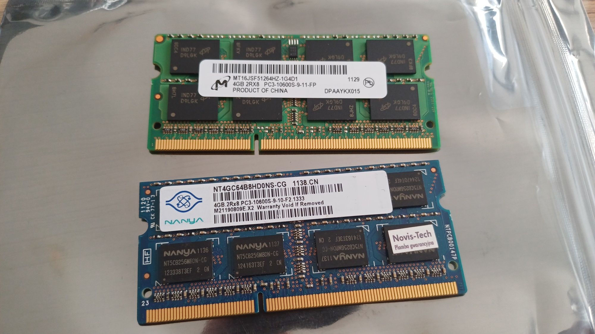 Pamięć  RAM 2x 4GB DDR3 DIMM1