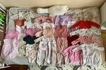 Paczka paka ubranek dla dziewczynki niemowlę 68 duża h&m NEXT Baby Zar