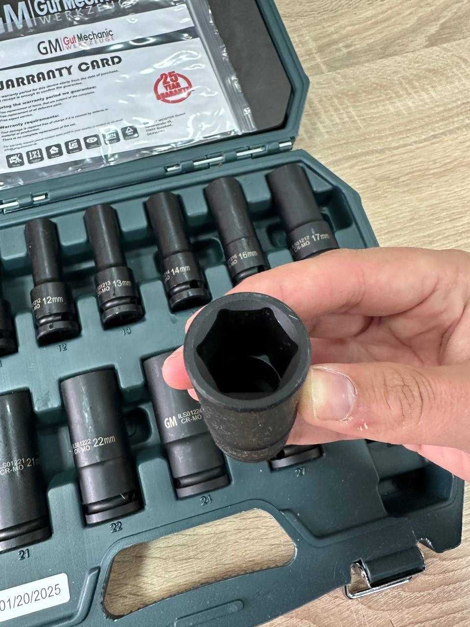 Набір головок торцевих ударних GUT MECHANIC 1/2" 10-32мм L-78MM 13шт