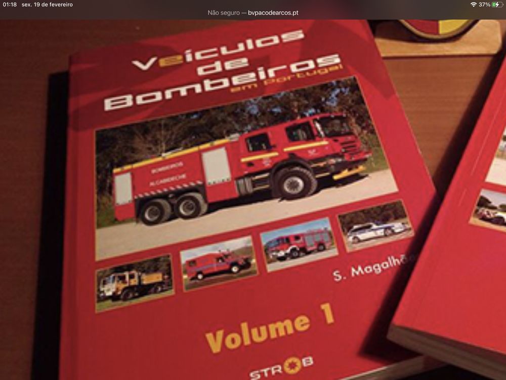 Livro das viaturas de bombeiros nacionais.