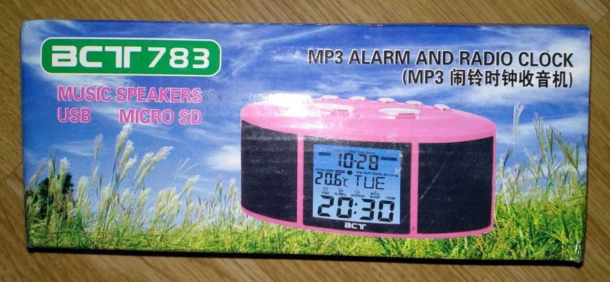 Белый BCT 783 Mp3-радио будильник термометр