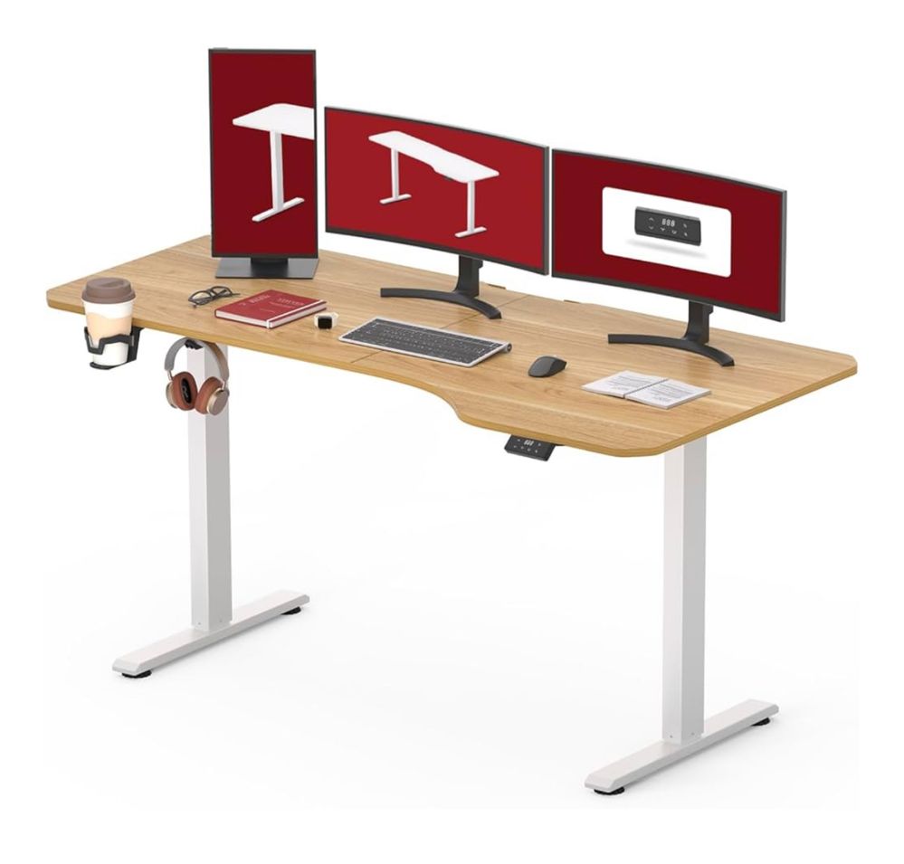 Secretária Elétrica Altura Regulável SANODESK QS1 160x75cm