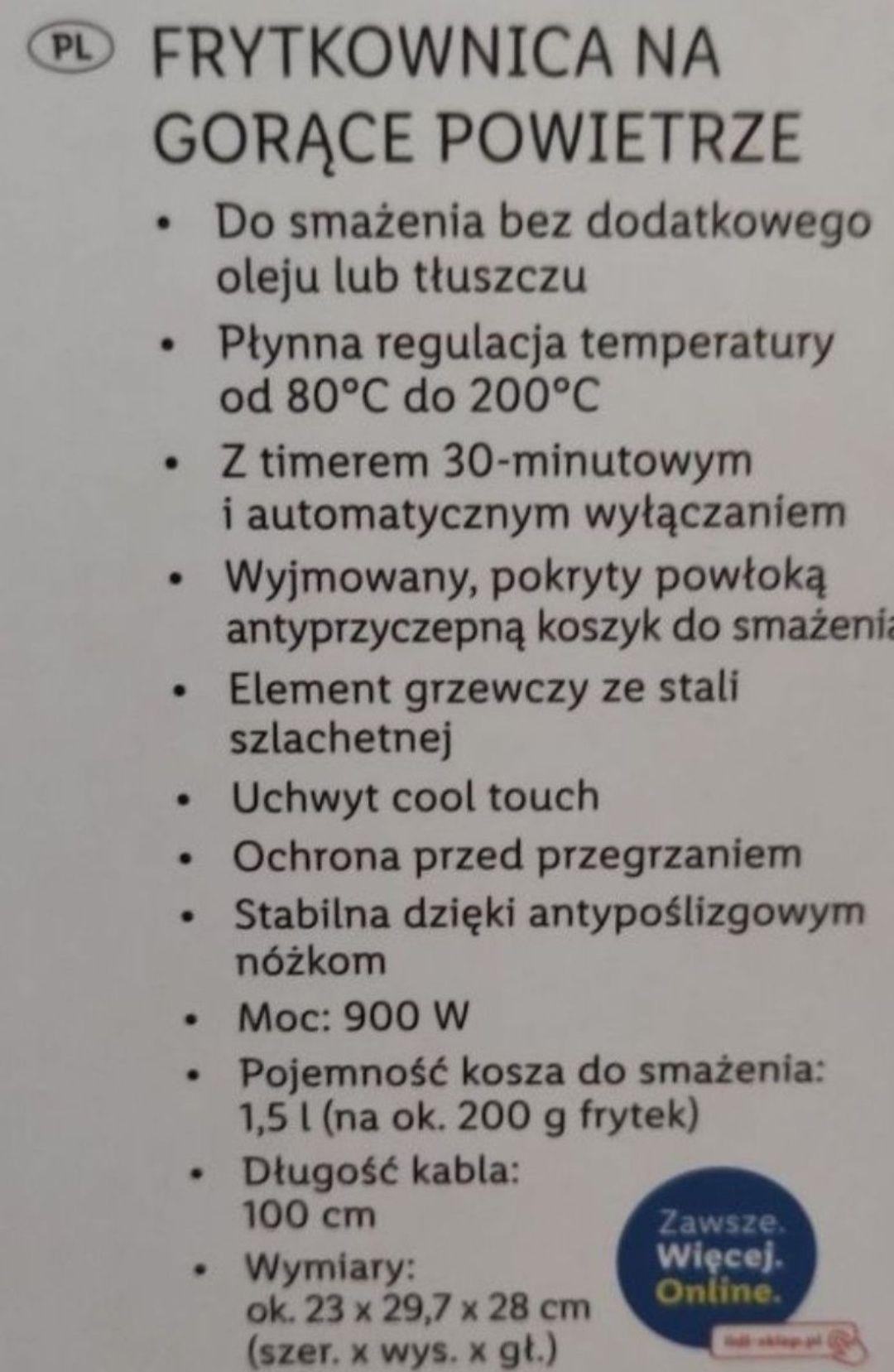 Frytkownica na gorące powietrze, air fryer