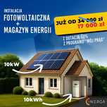 Fotowoltaika 10kW + Magazyn 10,4kWh z montażem. 450zł/mc Dotacje.