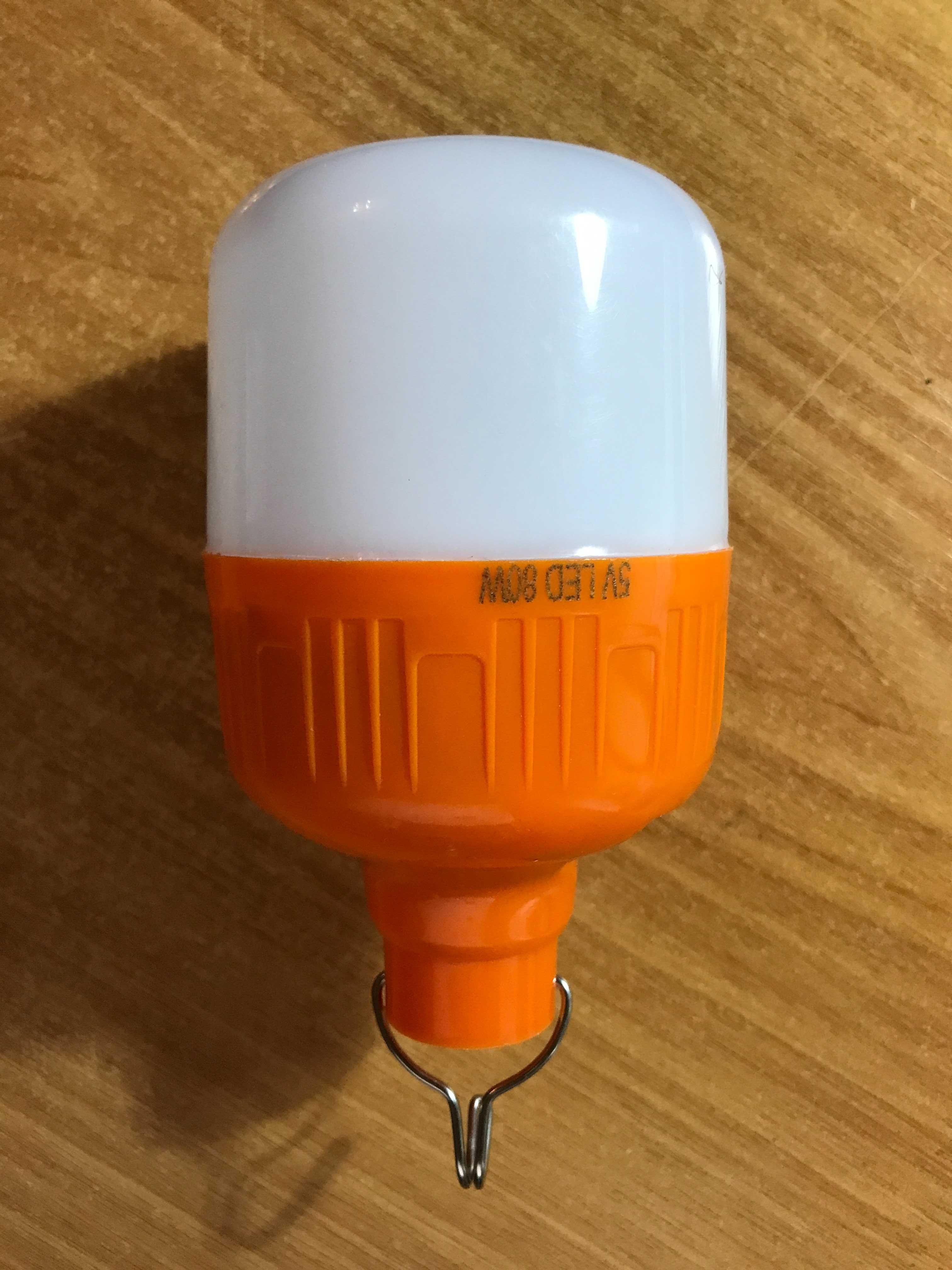 Светодиодная перезаряжаемая лампа Led-80w.(Двойной мощный аккумулятор)