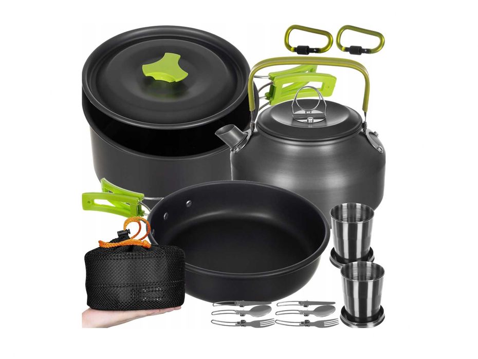 OKAZJA! Zestaw naczyń turystycznych TRIZAND 18w1 – kuchnia w plenerze!