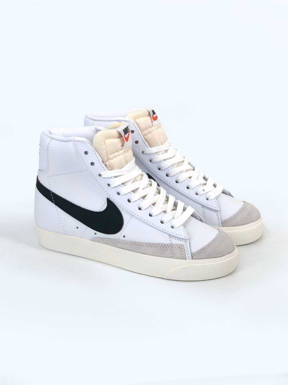 Чоловічі кросівки Nike Blazer Mid білий з чорним 7594 ХІТ
