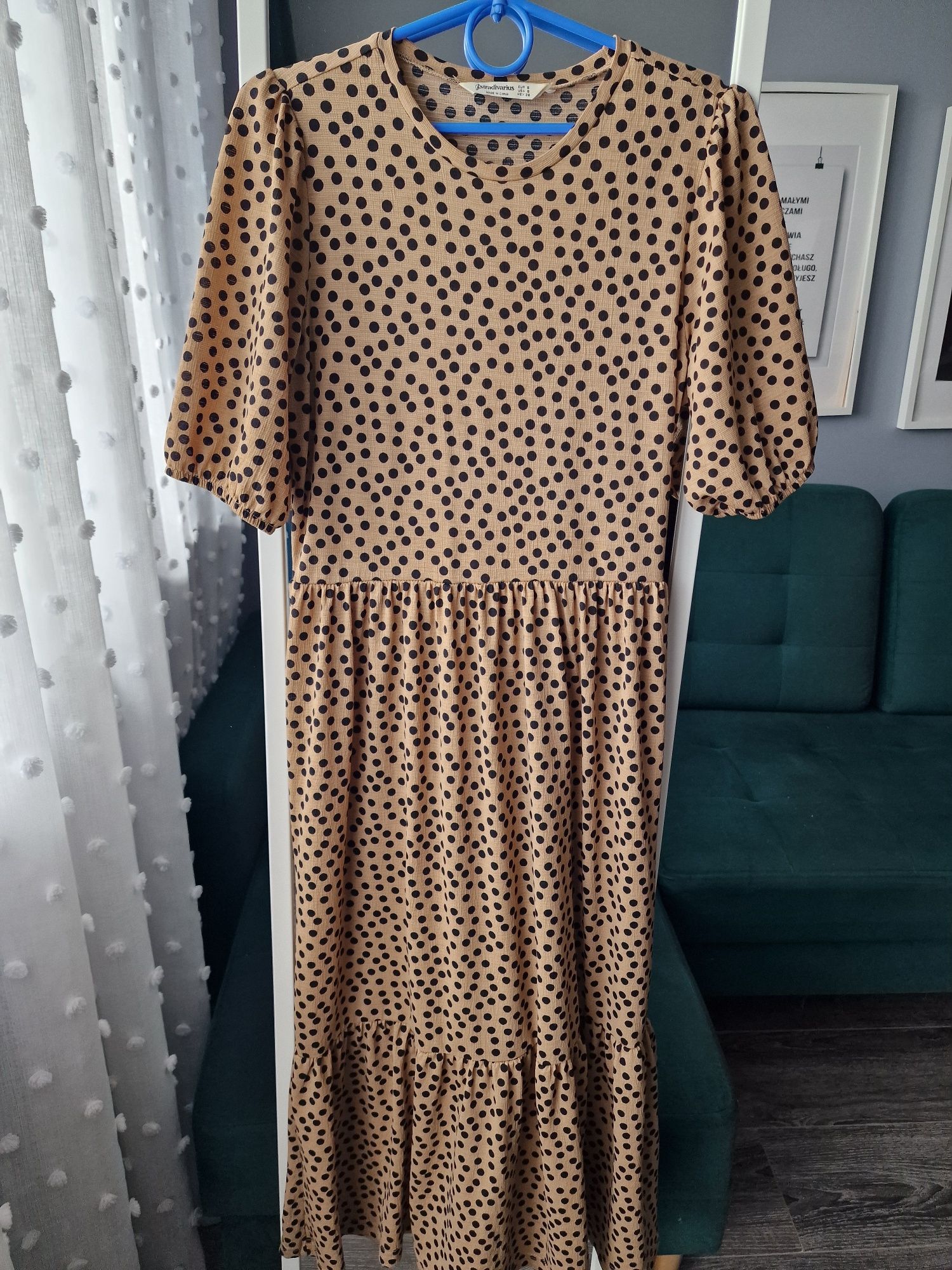 Stradivarius długa sukienka midi casual r. S