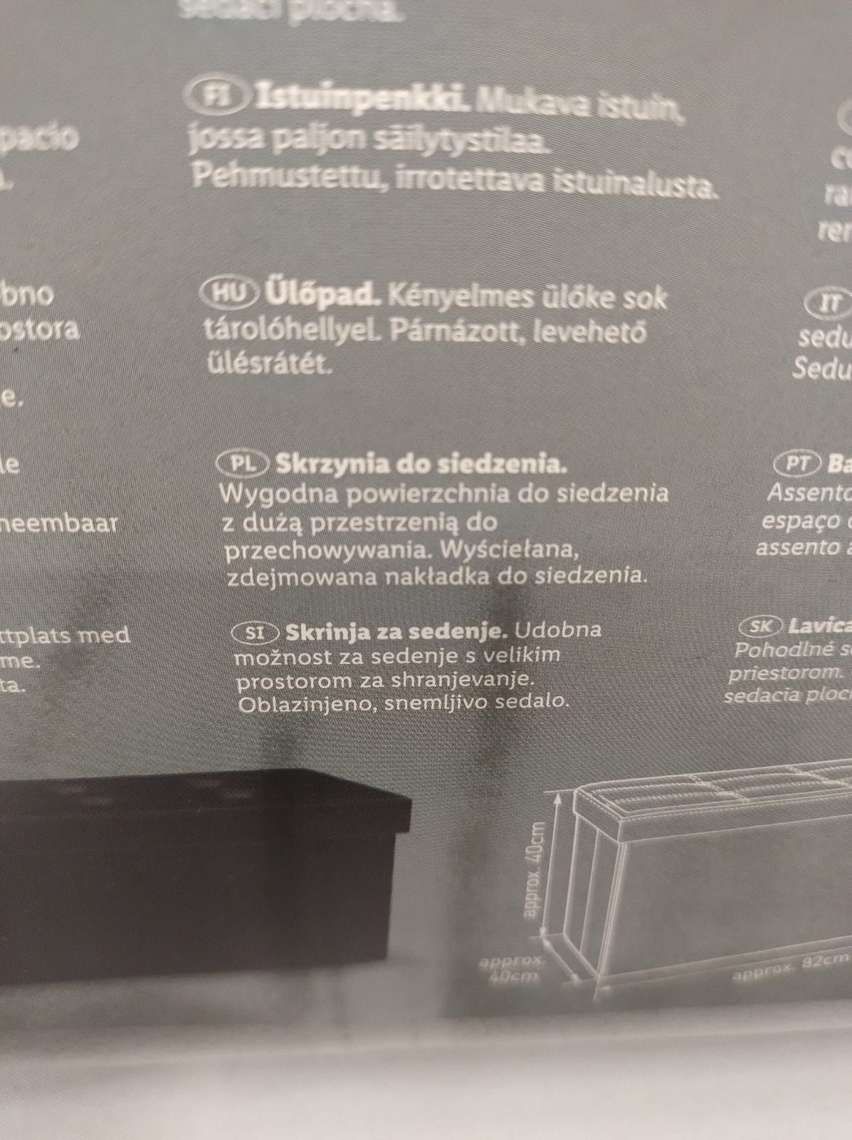 Skrzynia do siedzenia i przechowywania LivarnoHome