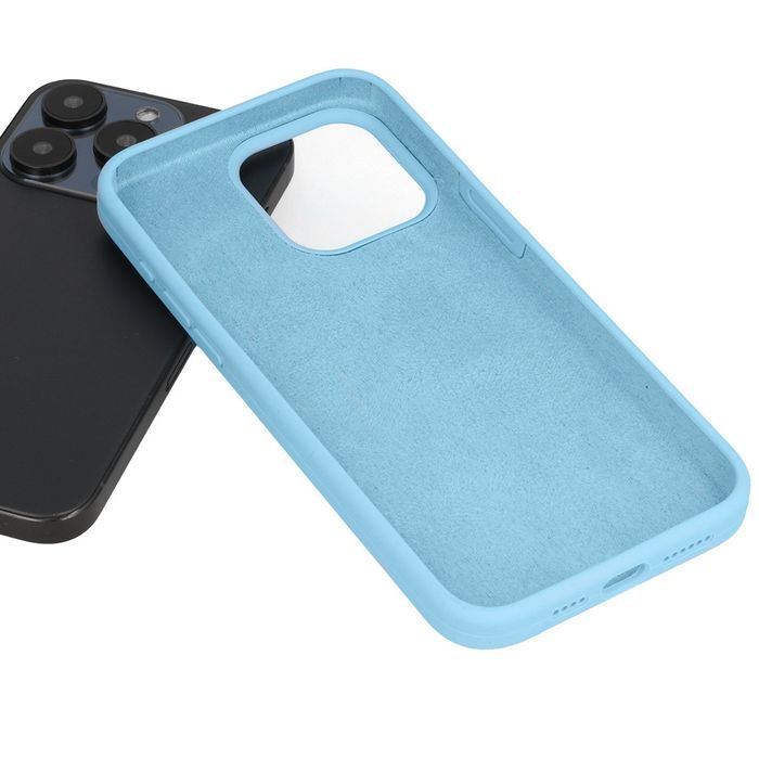 Silicone Lite Case Do Iphone 15 Plus Jasnoniebieski