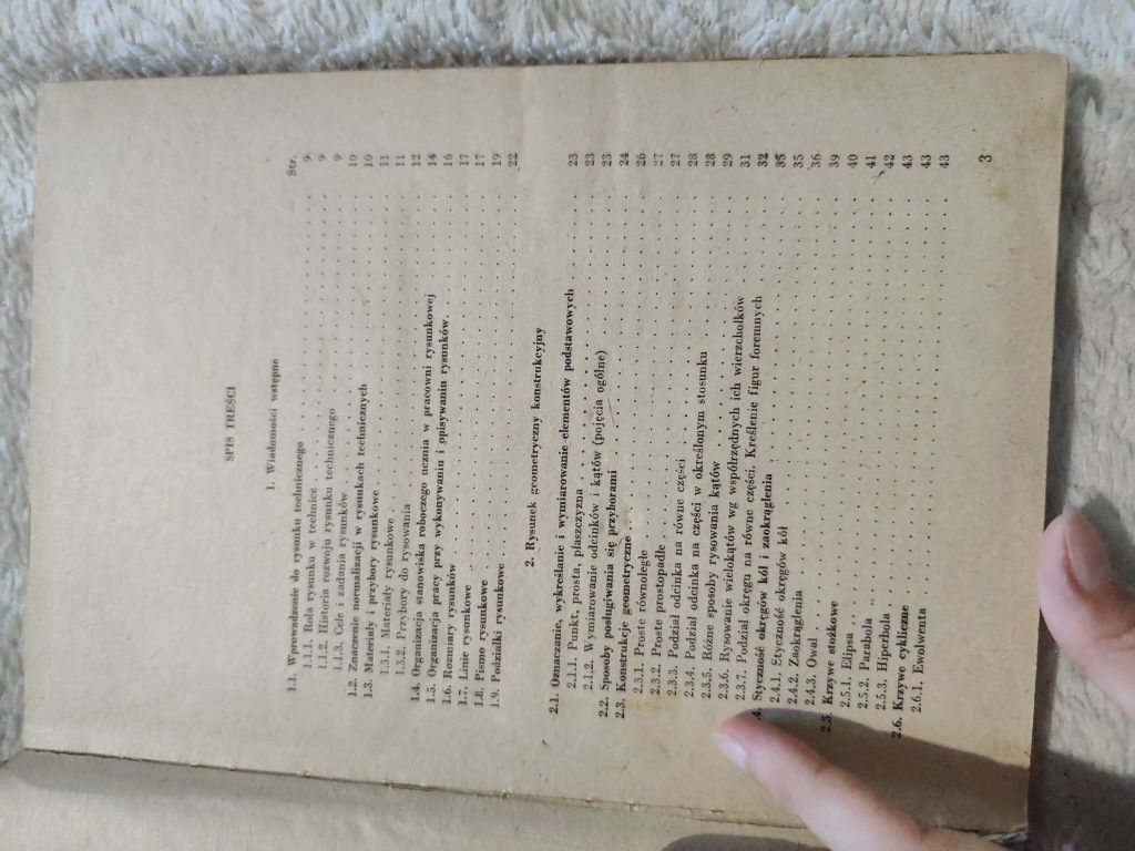 Książka rysunek techniczny Buksiński Szpecht PWSZ 1964