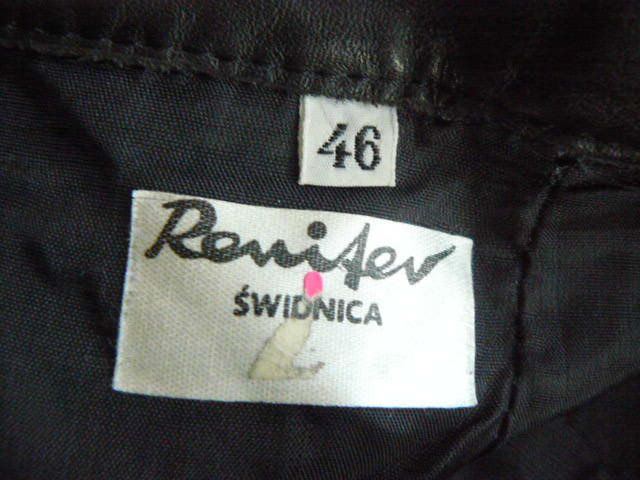Spódnica RENIFER Świdnica skóra naturalna skórzana czarna 72 cm pas