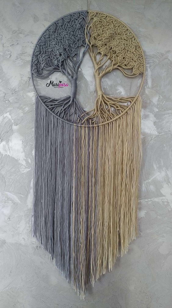 Drzewo życia makrama, macrame, łapacz snów, ozdoba na ścianę