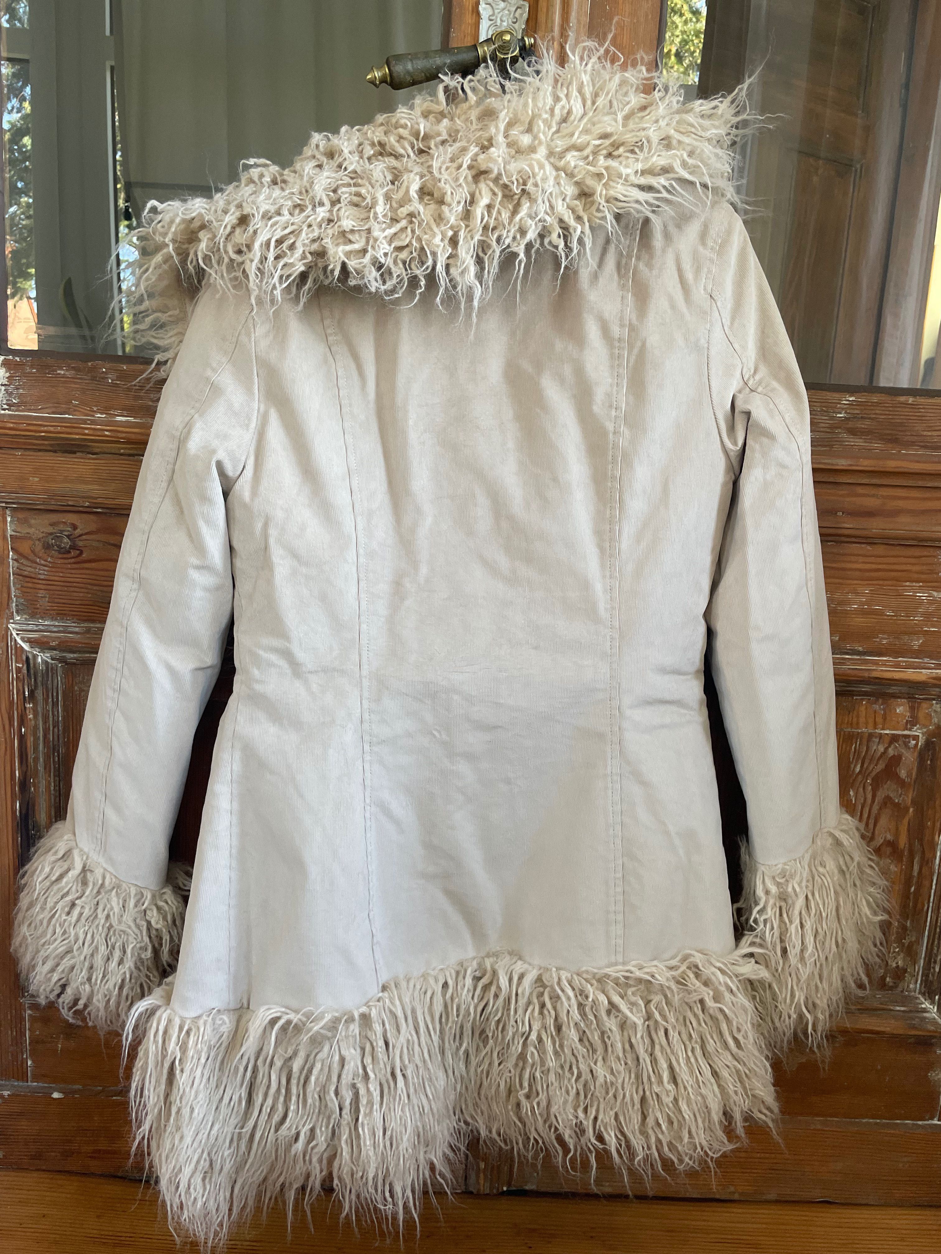 Superdry Afghan Coat futerko kurtka płaszcz z futrem retro hippie boho