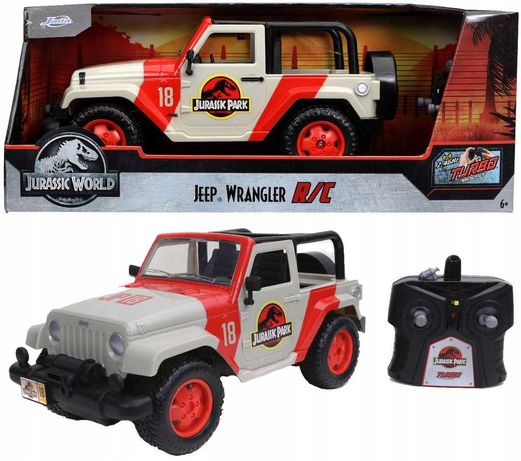 Samochód zdalnie sterowany Jurassic Park RC Jeep Wrangler 1:16
