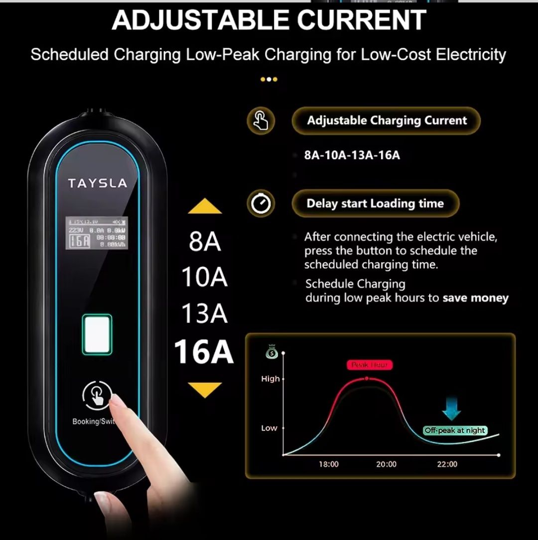 Нова зарядка для електромобіля WiFi Type2 Taysla