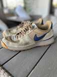 Sapatilhas Nike bege e azul tamanho 42.5