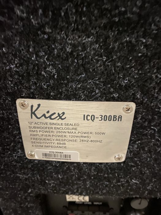 Активний сабвуфер Kicx ICQ-300BA