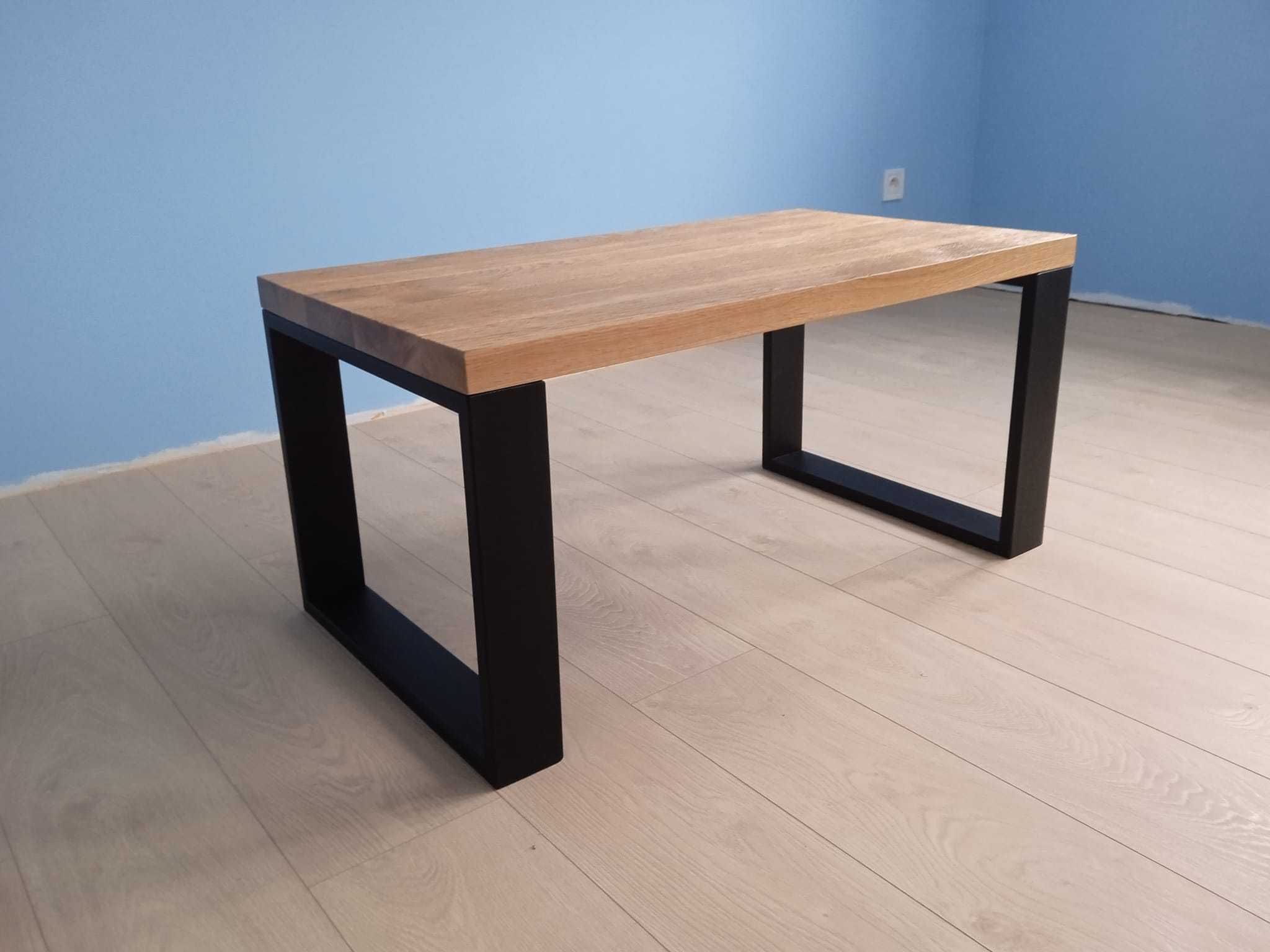 Stolik kawowy loft dębowy szczotkowany