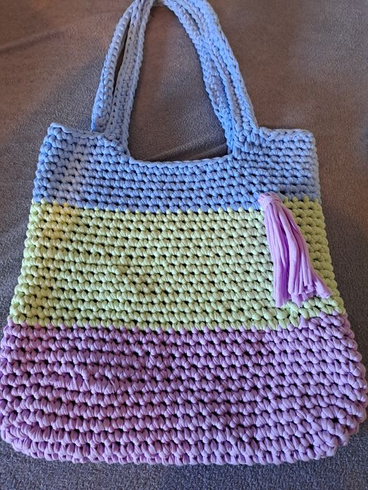 Torba robiona na szydełku