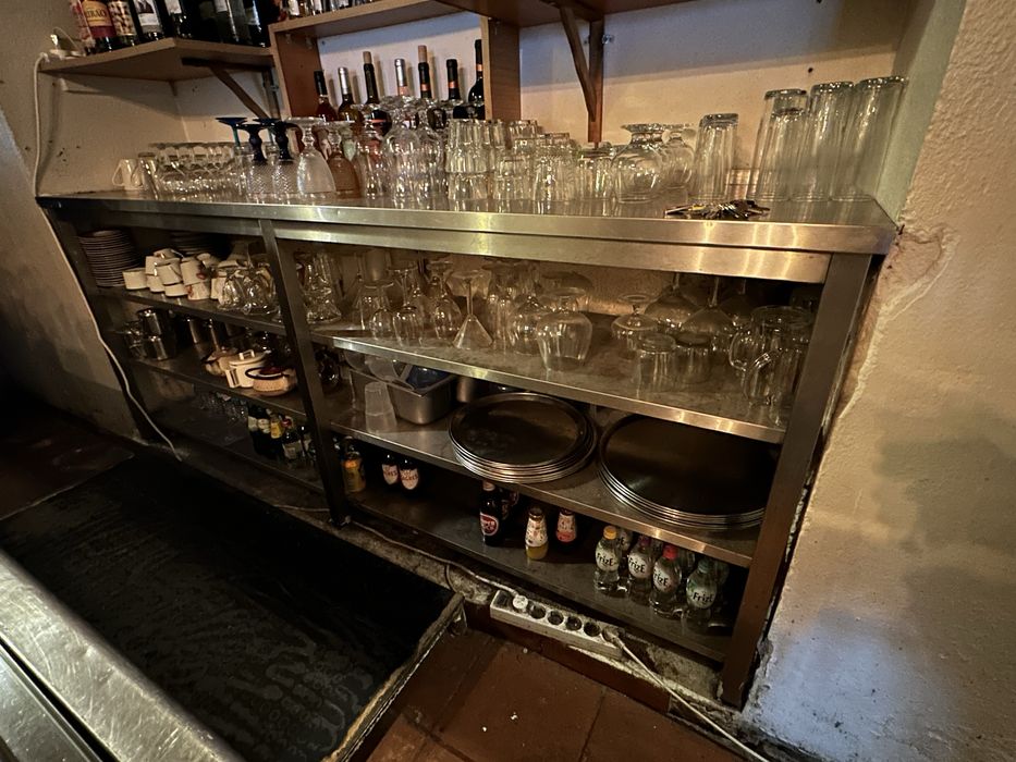 Bancada em aço inoxidável