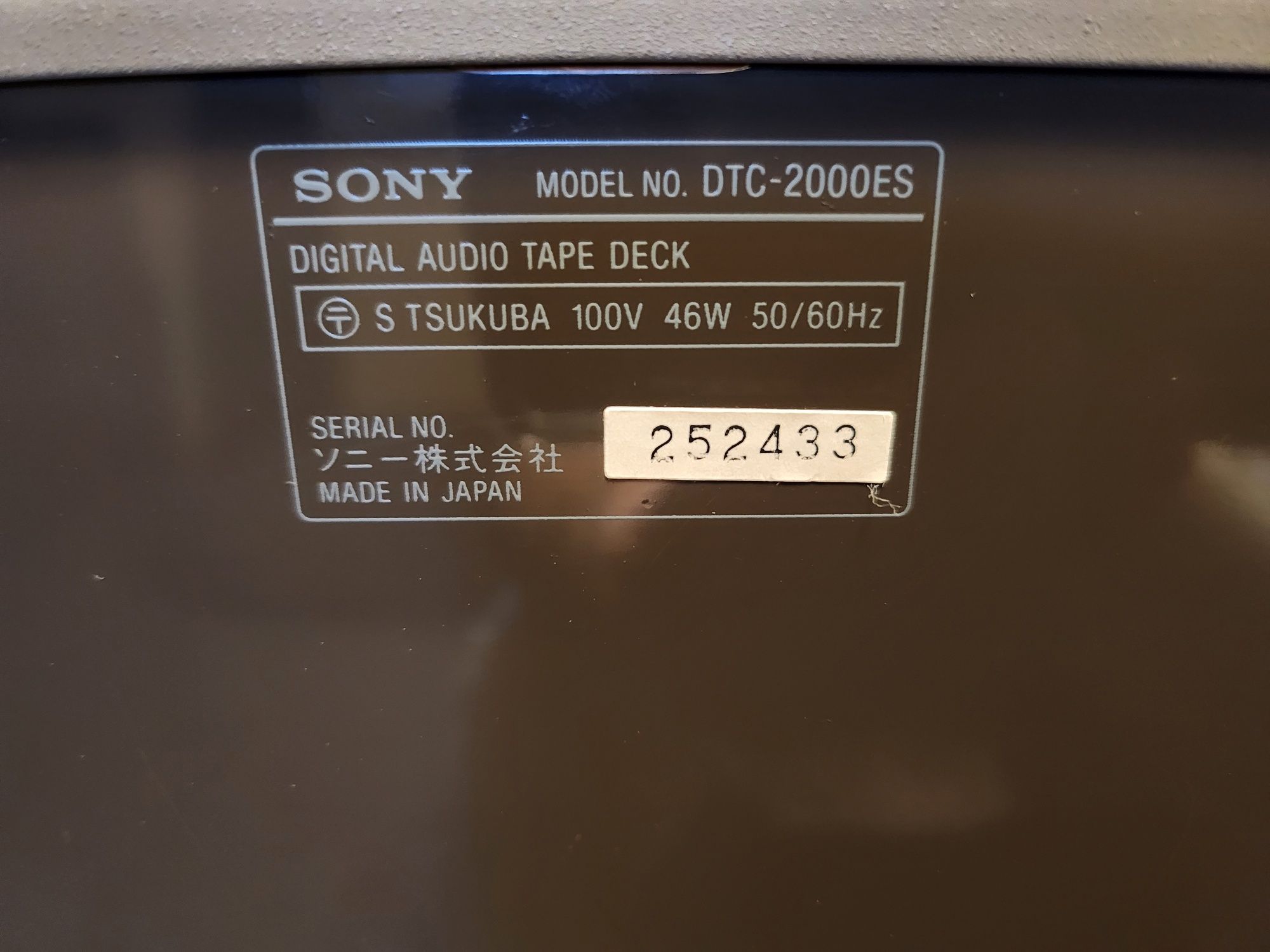 Sony DAT DTC-2000ES 4-ro głowicowy. Super Stan.