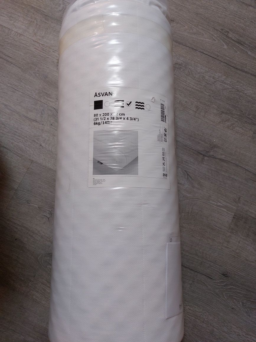 IKEA ASVANG (ІKEA АСВАНГ), Поролоновий матрац, жорсткий/білий, 80x200
