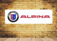 Baner plandeka Alpina o wymiarach 150x60cm bmw m performance