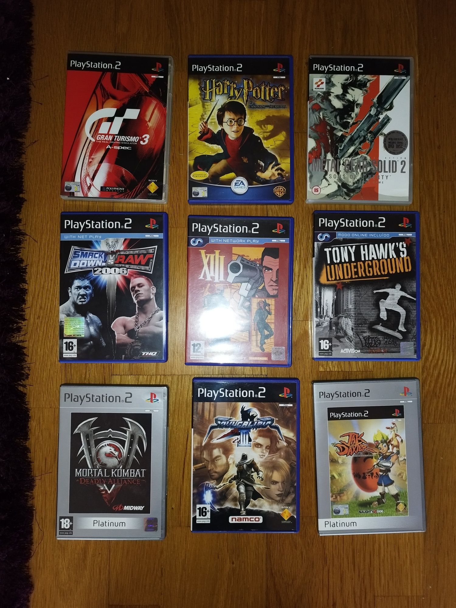 Lote de jogos PlayStation 2 como novos