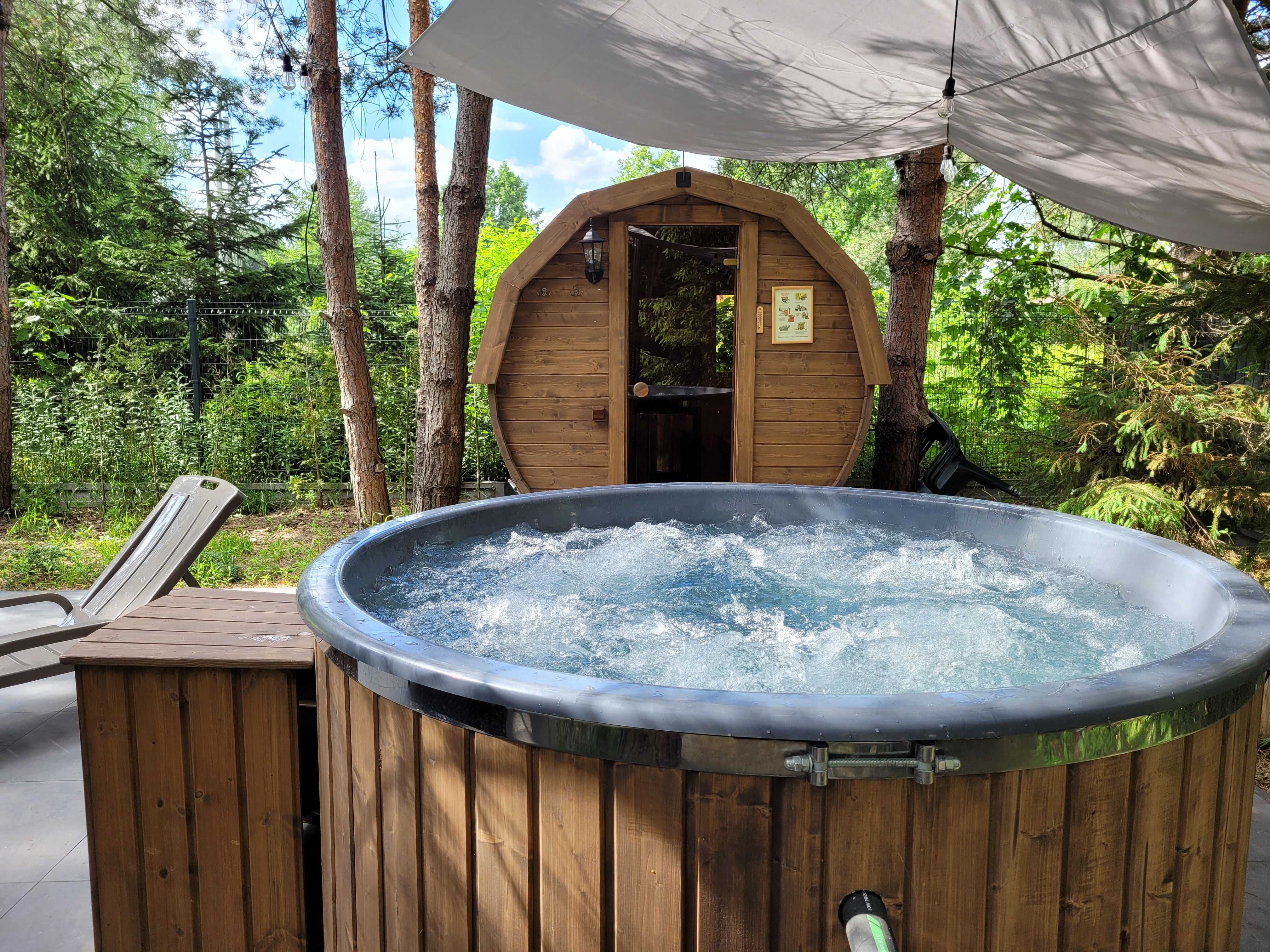 Leśne SPA pod W-wą domki na wynajem 2-12os, balia, sauna, ognisko