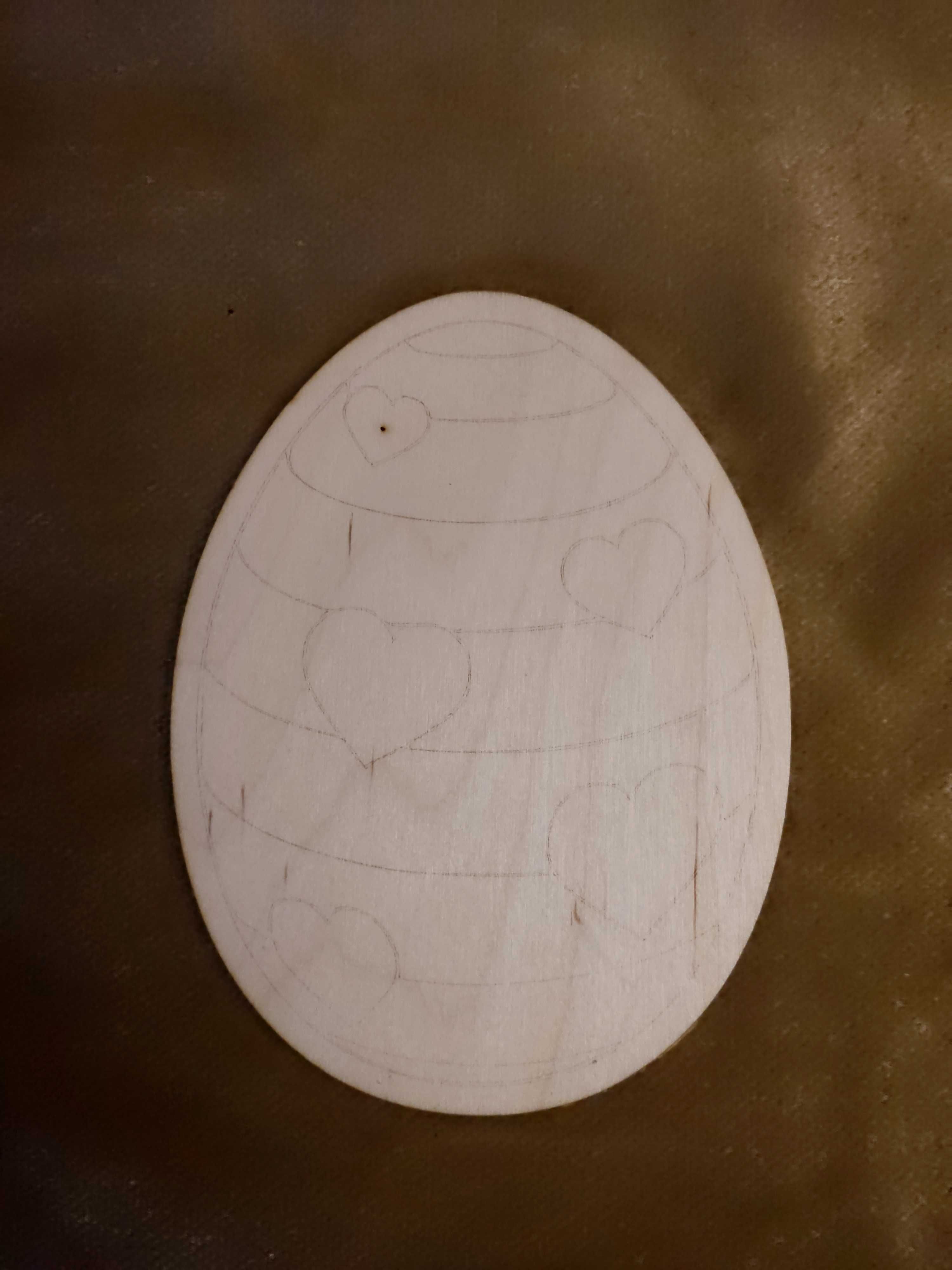 Drewniane jajko ozdoba grawer Wielkanoc