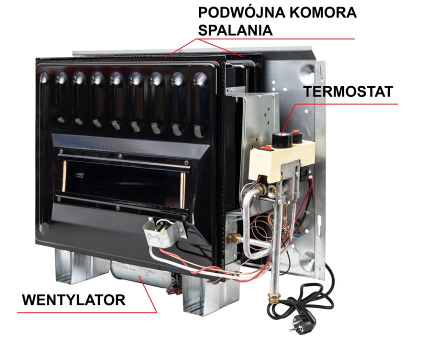 Piec gazowy na butle 7,5 kW wentylator, grzejnik