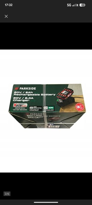 PARKSIDE PAP 20 B1 Akumulator 20 V 2Ah litowo-jonowy z ładowarką