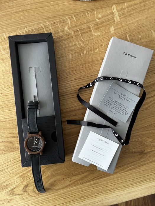 Drewniany zegarek męski raw palisander plantwear datownik