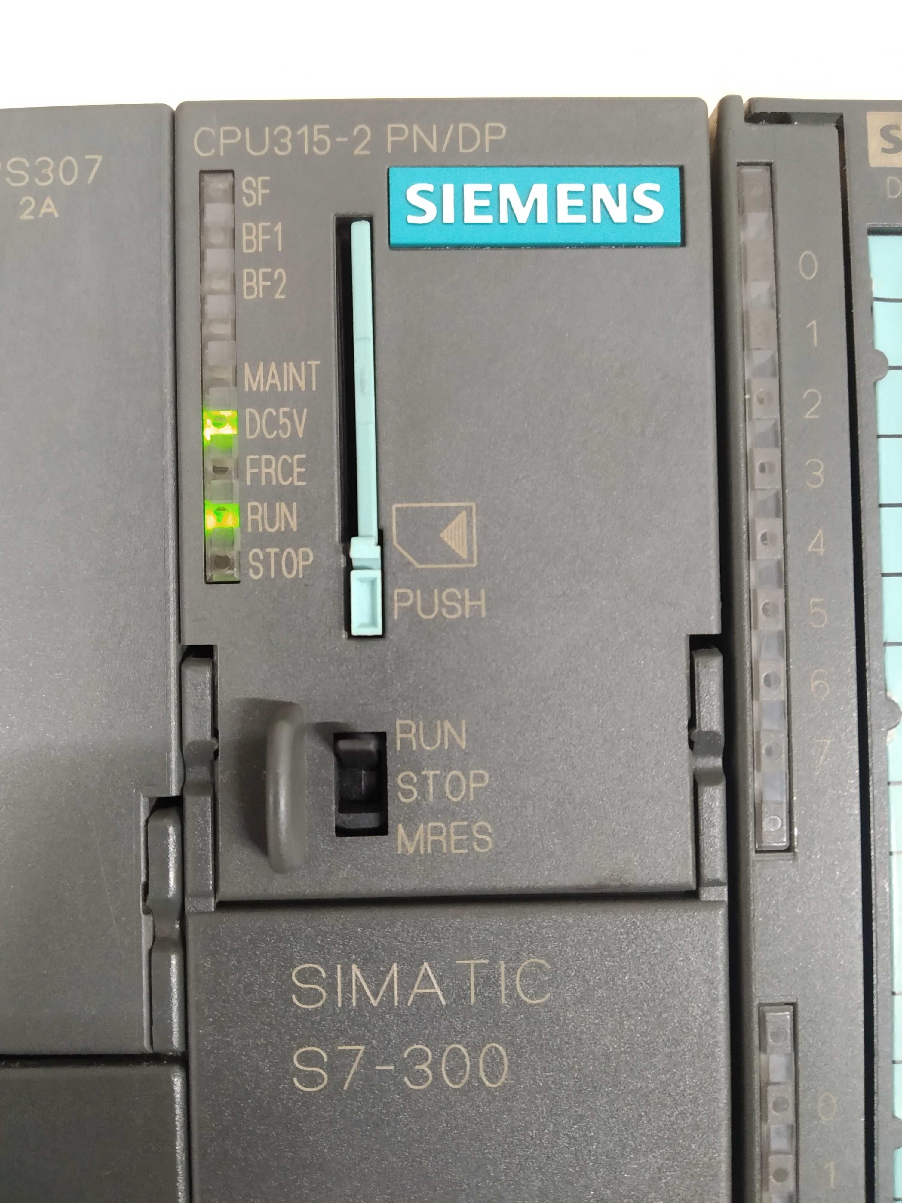 Sterownik Siemens S7 300 CPU315 2PN/DP - cały zestaw.