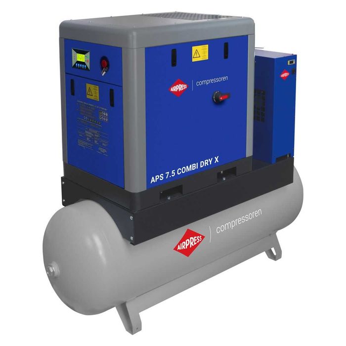 Kompresor śrubowy APS 7.5 Dry X 10 bar 7.5 KM/ 5.5 kW 690 l/min 500 l