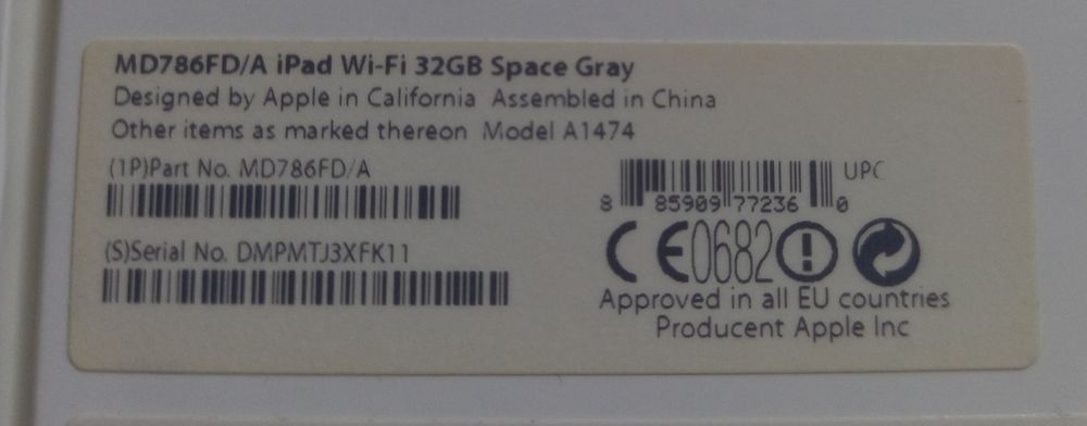 iPad Air 1ej gen. 32GB Kosmiczna szarość